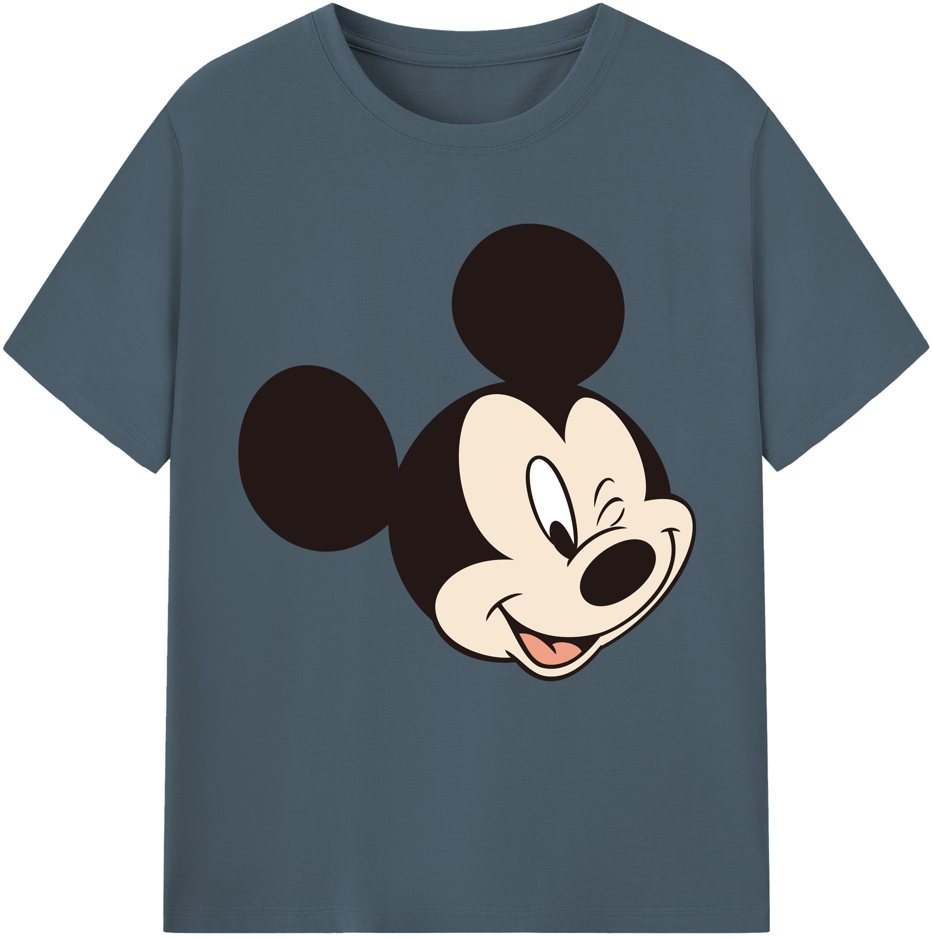 （画像用） ミッキーマウス Mickey Mouse 綿100％半袖Tシャツ（フロントプリント）
